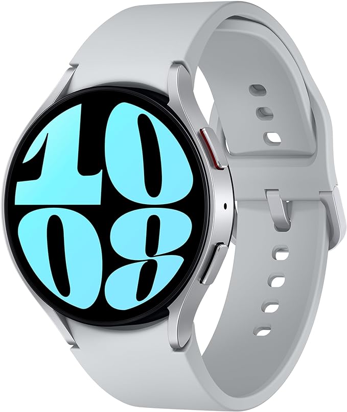 Samsung Galaxy Watch6 Smartwatch, Gesundheitsfunktionen, Fitness Tracker, Bluetooth, 44 mm, Silber